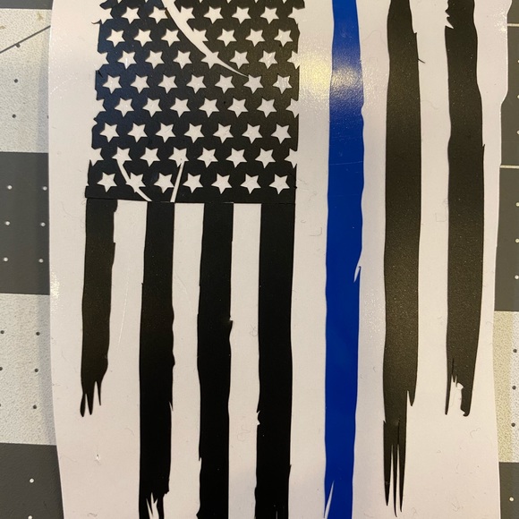 Thin blue line decal permanent vinyl - Picture 2 of 2